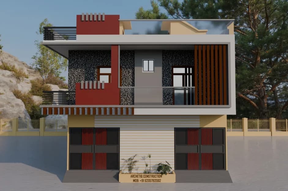 30X45 2BHK Duplex Elevation Design | Jamui, Bihar